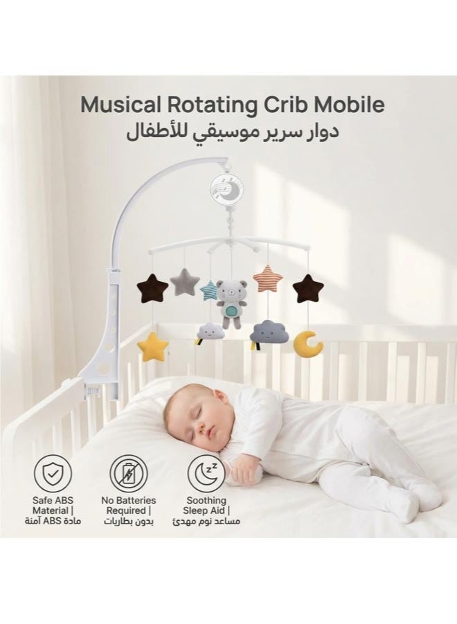 Musical Rotating Crib Mobile, Safe ABS Material, No Batteries Required, Soothing Bed Decoration For Baby - Image 1